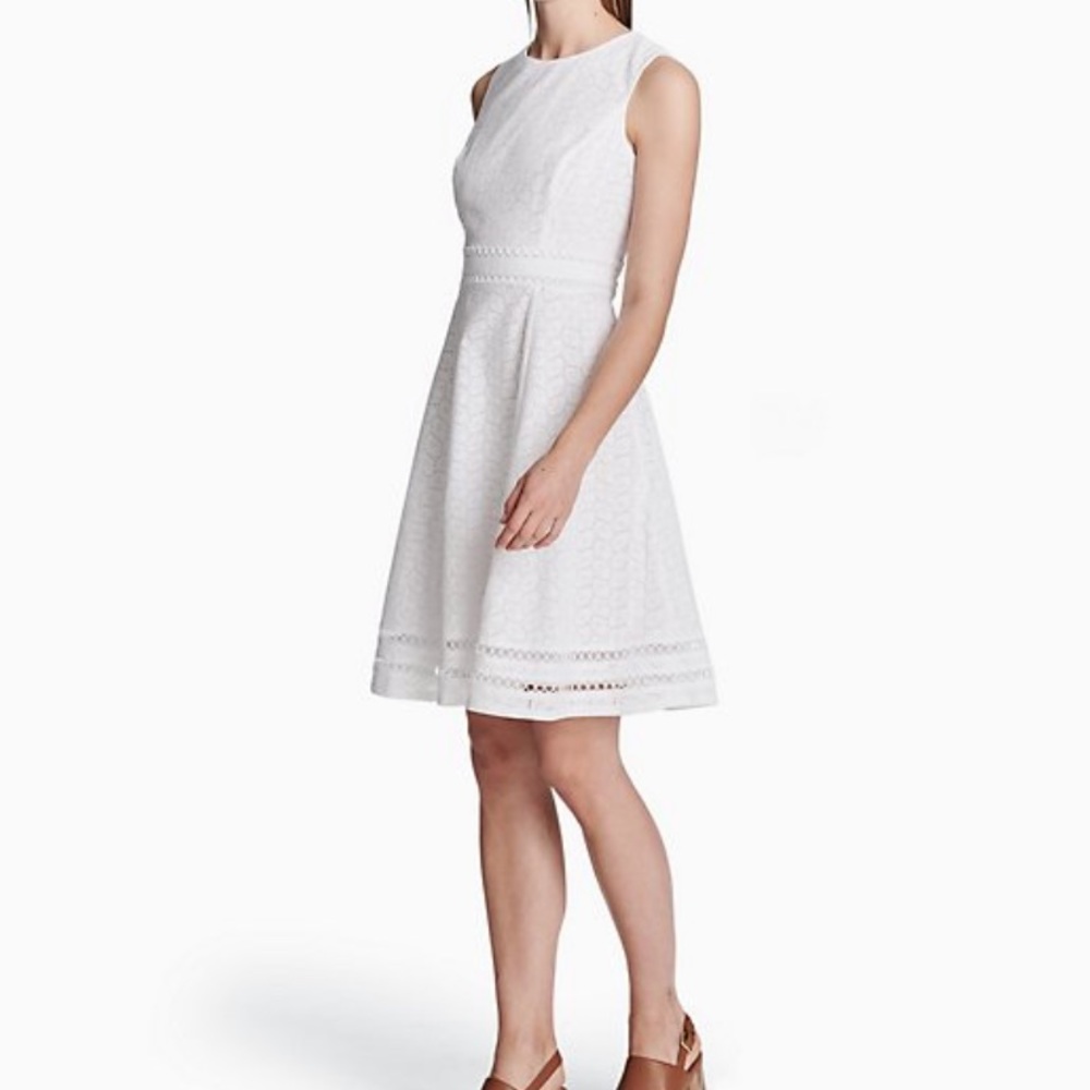 Calvin Klein Fit & Flare White Dress